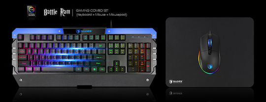Sades SA-D10 Σετ Gaming Πληκτρολόγιο με RGB φωτισμό & Ποντίκι (Αγγλικό US)