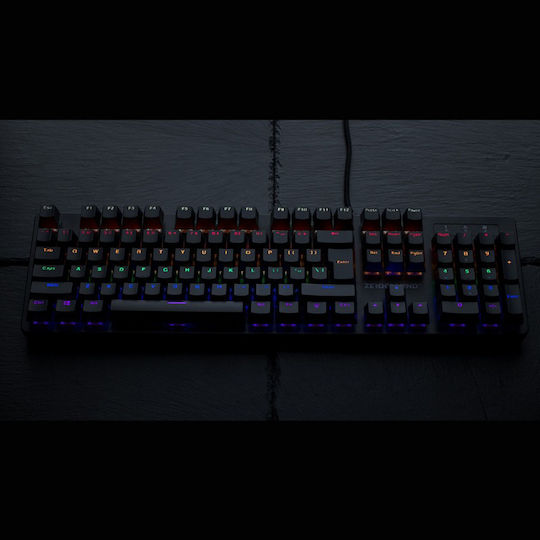 Zeroground KB-2600G Simeto Gaming Tastatură Mecanică cu Custom Blue comutatoare și iluminare RGB (Engleză US)