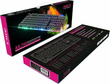 iMice AK-700 Gaming Πληκτρολόγιο με RGB φωτισμό (Αγγλικό US)