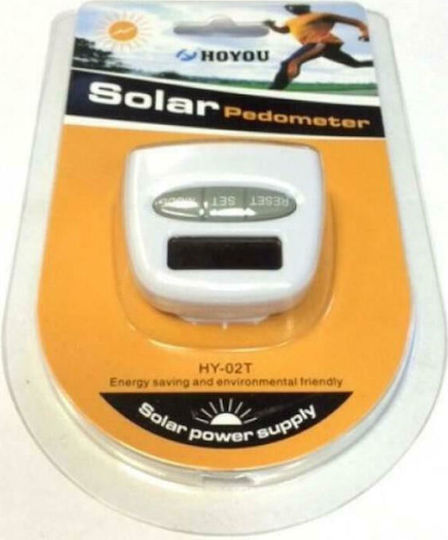 Βηματομετρητής Rangoli Solar Pedometer Λευκος