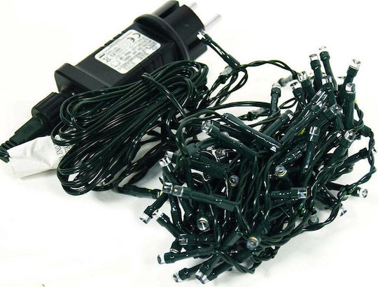 100 Λαμπάκια LED 8μ. Ψυχρό Λευκό σε Σειρά