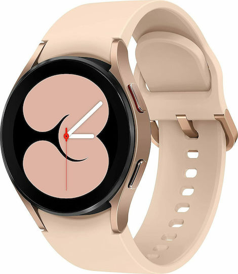 Samsung Galaxy Watch4 LTE Aluminium 40mm Αδιάβροχο με eSIM και Παλμογράφο (Pink Gold)