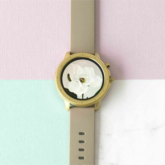 Oozoo Q00319 45mm Smartwatch with Heart Rate Monitor (Gold / Gray)