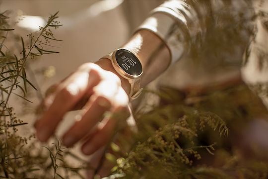Polar Ignite 2 Stainless Steel 43mm Αδιάβροχο Smartwatch με Παλμογράφο (Rose Gold)