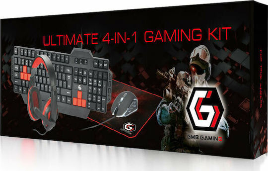Gembird GGS-UMG4-02 4-in-1 Gaming Keyboard Set with Illuminated keys & Mouse (English US)