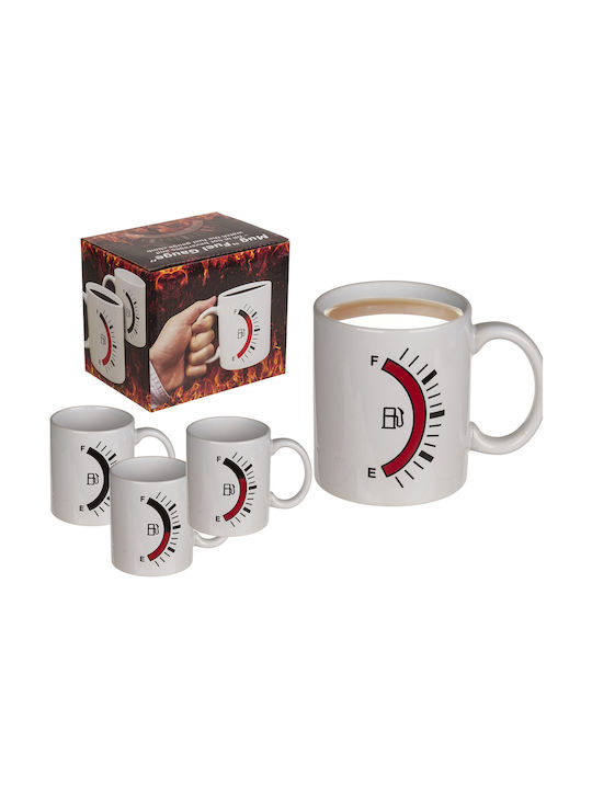Fuel Gauge Heat Change Mug Ceramic White