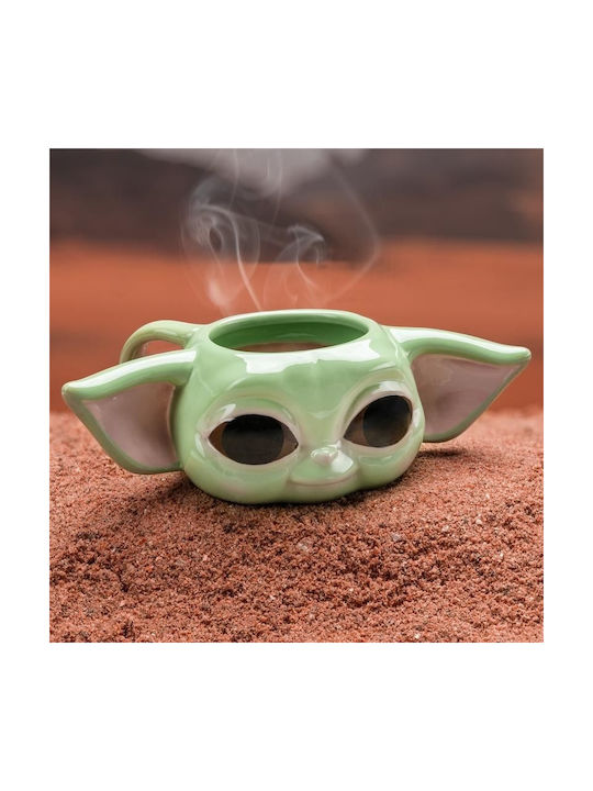 Paladone Star Wars The Mandalorian The Child Shaped Κούπα Κεραμική Πράσινη 350ml