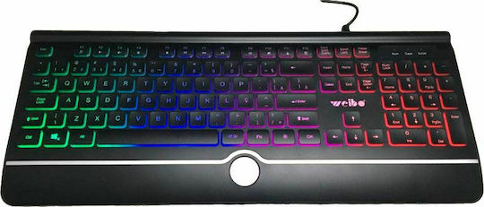 Weibo WB-580 Gaming-Tastatur mit RGB-Beleuchtung (Englisch US)