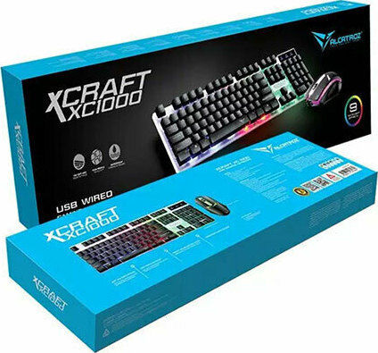 Alcatroz X-Craft XC1000 Σετ Gaming Πληκτρολόγιο με RGB φωτισμό & Ποντίκι (Αγγλικό US)