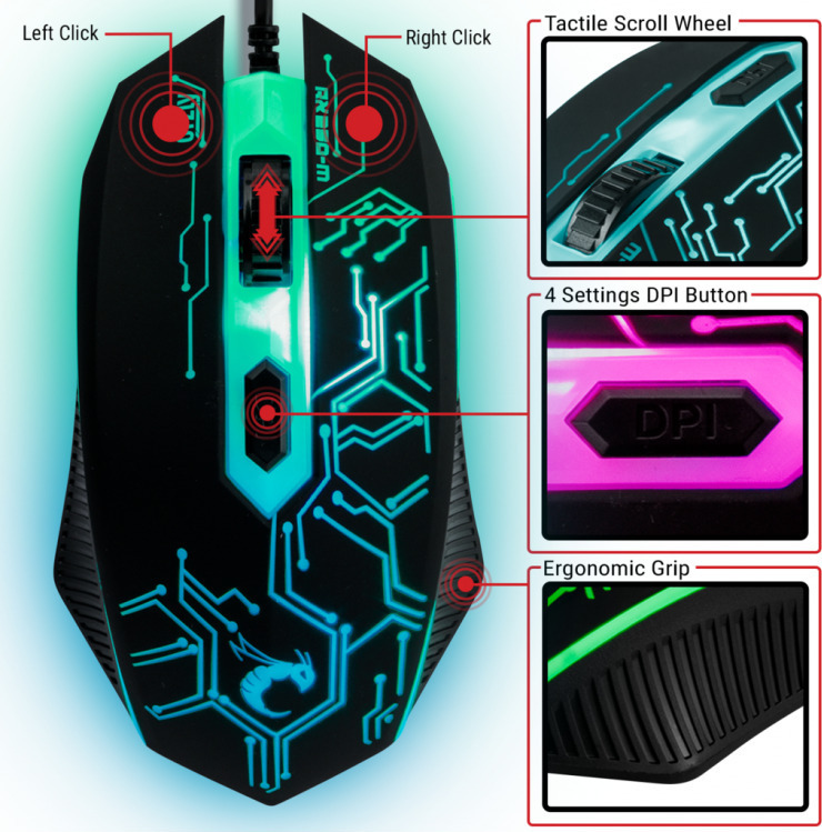 Orzly Hornet RX250 Essential Pack Gaming RGB Orzly Hornet RX250 Essential Pack Gaming RGB