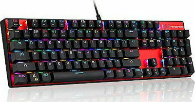 Motospeed Inflictor CK104 Gaming Μηχανικό Πληκτρολόγιο με Outemu Blue διακόπτες και RGB φωτισμό (Ελληνικό) Κόκκινο
