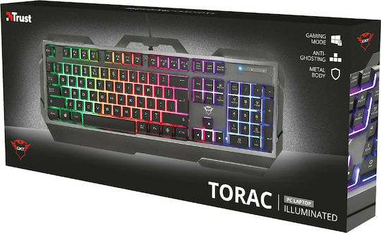 Trust GXT 856 Torac Гейминг Клавиатура с RGB подсветка (Английски US) Черен