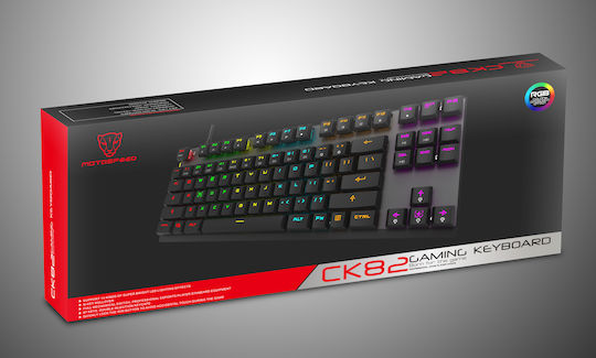 Motospeed K82 Gaming Μηχανικό Πληκτρολόγιο Tenkeyless με Outemu Blue διακόπτες και RGB φωτισμό (Αγγλικό US)