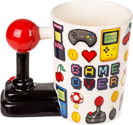 Puckator Game Over - Joystick Чаша Керамично Многоцветна 355мл