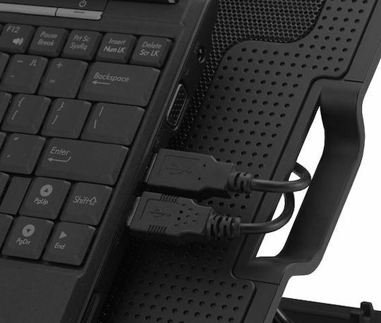 N182 Cooling Pad για Laptop έως 17.3" με 2 Ανεμιστήρες