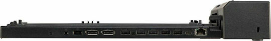 Lenovo ThinkPad Pro Dock Stație de andocare cu DisplayPort PD Ethernet și conexiune 2 monitoare Negru