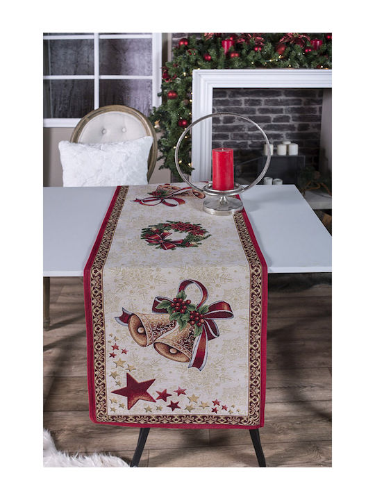 Teoran Festive Weihnachtlich Tischtuch Stoff Rot L140xB140cm.