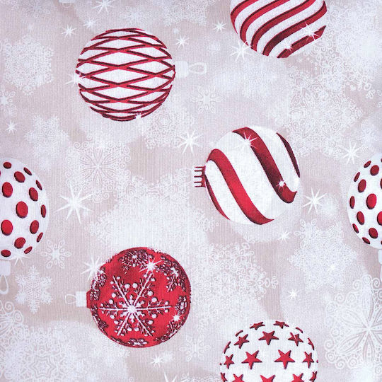Viopros Weihnachtlich Tischtuch Quadrat Stoff Rot L85xB85cm.