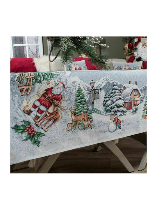 Teoran Weihnachtlich Tischtuch Stoff Gray L180xB140cm.