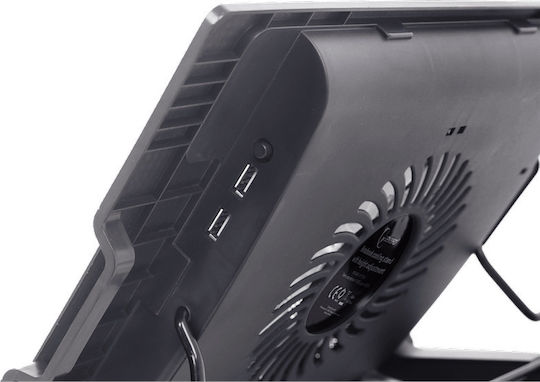 Gembird Cooling Pad για Laptop έως 17" με 1 Ανεμιστήρα και Φωτισμό (NBS-1F17T-01)
