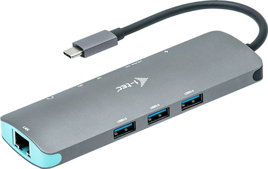 i-tec USB-C Docking Station mit HDMI 4K PD Ethernet Gray (C31NANODOCKLANPD)