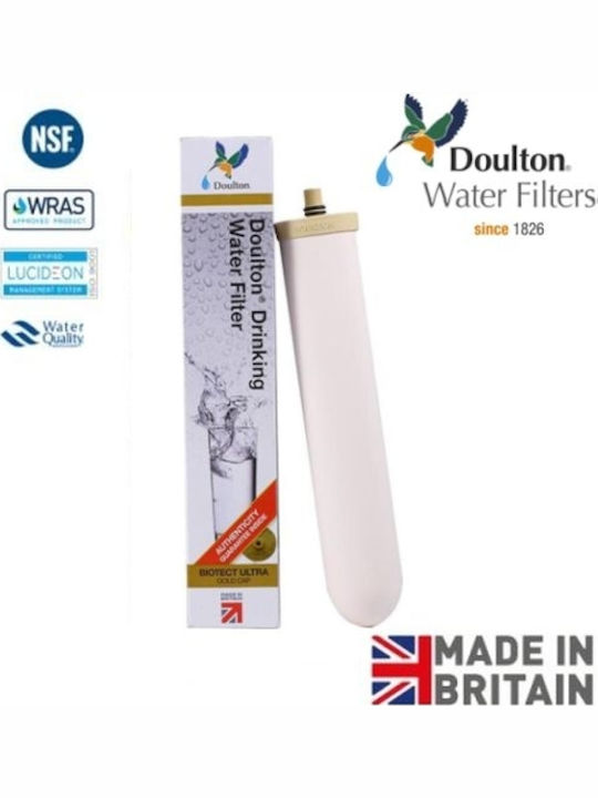 Doulton Ανταλλακτικό Φίλτρο Νερού Άνω Πάγκου από Ενεργό Άνθρακα 10" M12 BioTect Ultra 0.2 μm