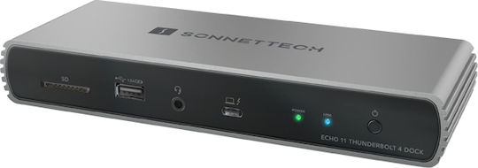 Sonnet Echo 11 Thunderbolt 3 Stație de andocare cu 4K PD Ethernet și conexiune 3 monitoare Argint