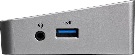 StarTech USB-A Dockingstation für Laptop mit HDMI/DisplayPort 4K PowerDelivery Ethernet und Bildschirmverbindungen für 3 Monitore Schwarz (USB3DOCKH2DP)