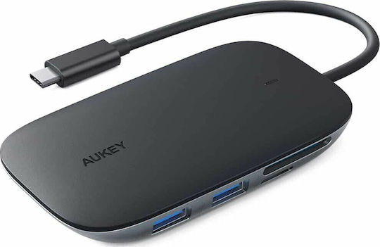 Aukey Unity Link PD II USB-C Docking Station mit HDMI 4K PD Schwarz