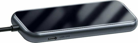 Baseus USB-C Docking Station με HDMI 4K PD Γκρι (CAHUB-CZ0G)