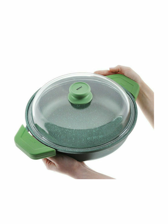 Risoli Dr.Green Shallow Pot made of Cast Aluminum 24cm
