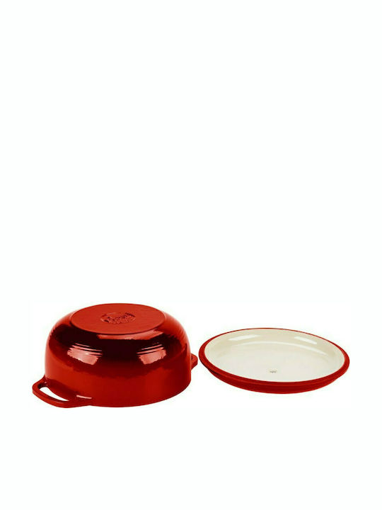 Lodge Βαθιά Κατσαρόλα από Μαντέμι 7.38lt / 36cm Red