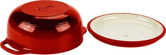 Lodge Βαθιά Κατσαρόλα από Μαντέμι 7.38lt / 36cm Red
