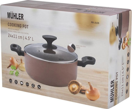 Muhler Deep Pot made of Aluminum 4.5lt / 24cm