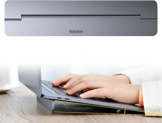 Baseus Self-Adhesive Aluminum Βάση για Laptop έως 17" Γκρι