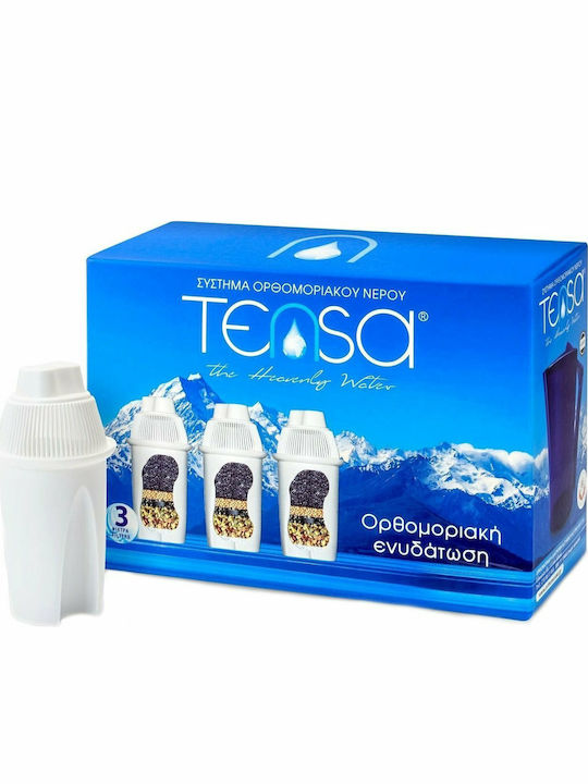 Tensa Water Filter Replacement for Pitcher made of Activated Carbon Carafe Cartridge 3pcs