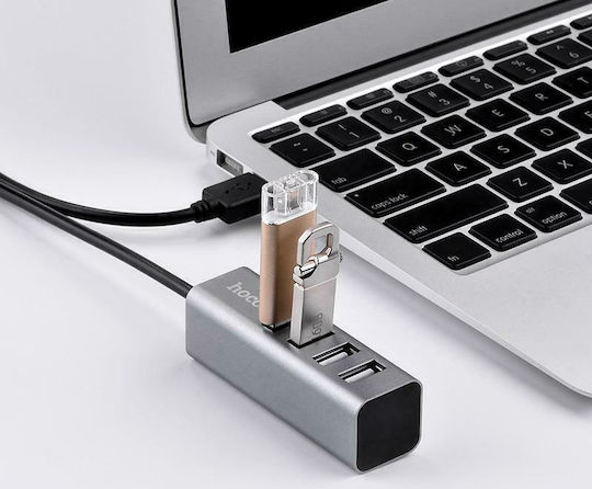 Hoco HB14 Easy use USB-C Докинг станция с HDMI 4K PD Сребрист