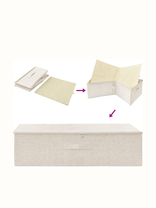 vidaXL Stoff Aufbewahrungsbox Cream 70x40x18cm 2Stück