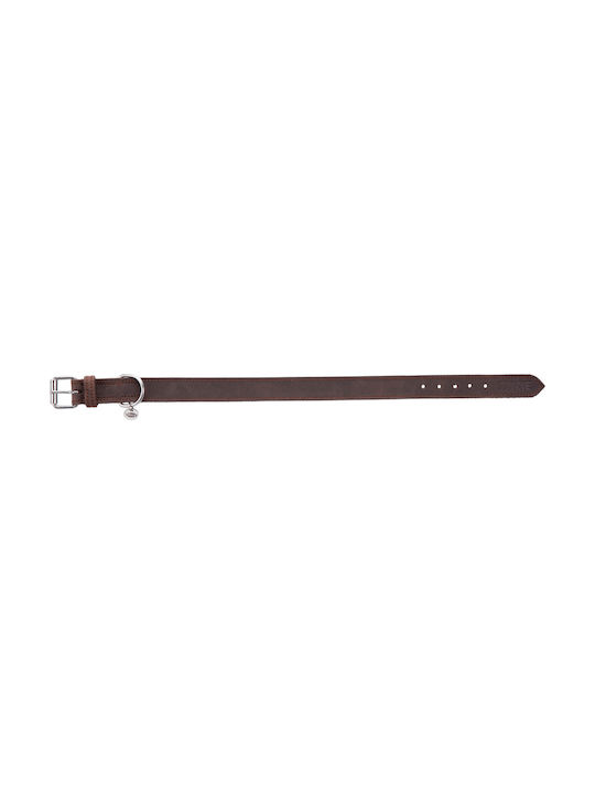 Trixie Rustic Dog Collar Leather in Brown color Medium 25mm x 37 - 44cm