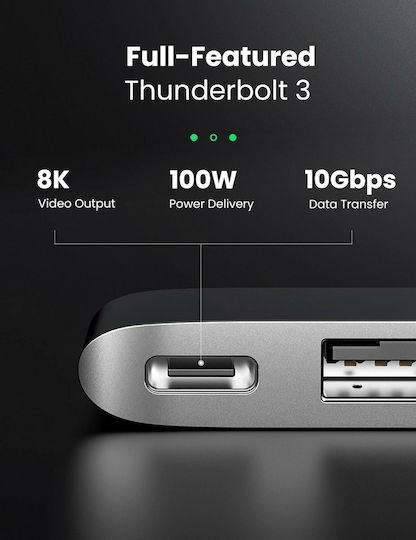 Ugreen CM251 Docking Station with Dual USB-C Silver