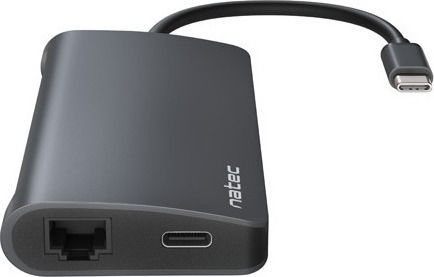 Natec Fowler 2 USB-C Докинг станция с HDMI 4K PD Етърнет Сив
