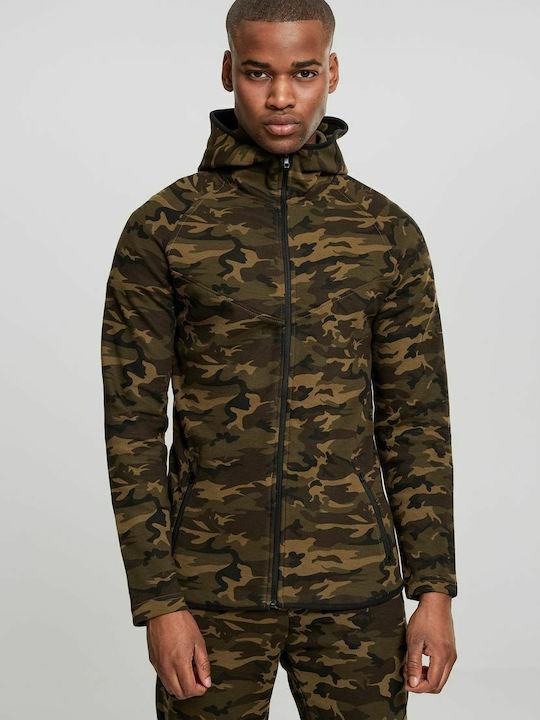 Men's Cardigan with Hood Wood Camo