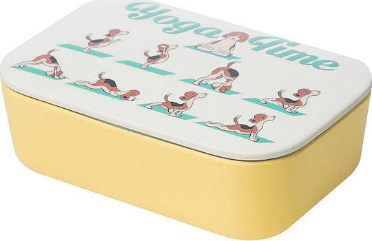 Chic Mic Plastic Lunch Box Yoga Time Yellow 1000ml