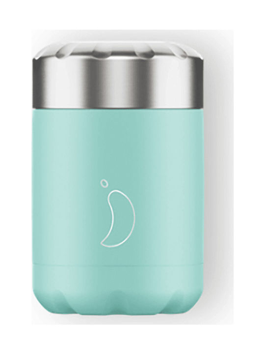 Chilly's Δοχείο Φαγητού Inox Θερμός Pastel Green 300ml