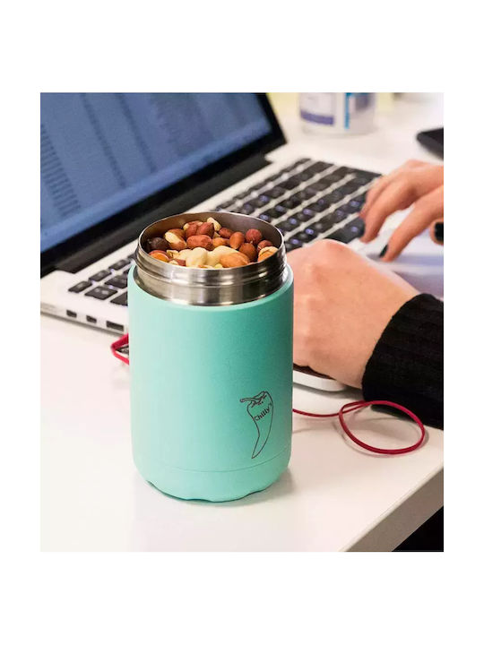 Chilly's Δοχείο Φαγητού Inox Θερμός Pastel Green 300ml