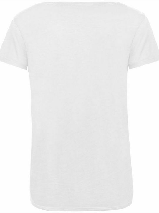 B&C Triblend Women's Short Sleeve Promotional T-Shirt White