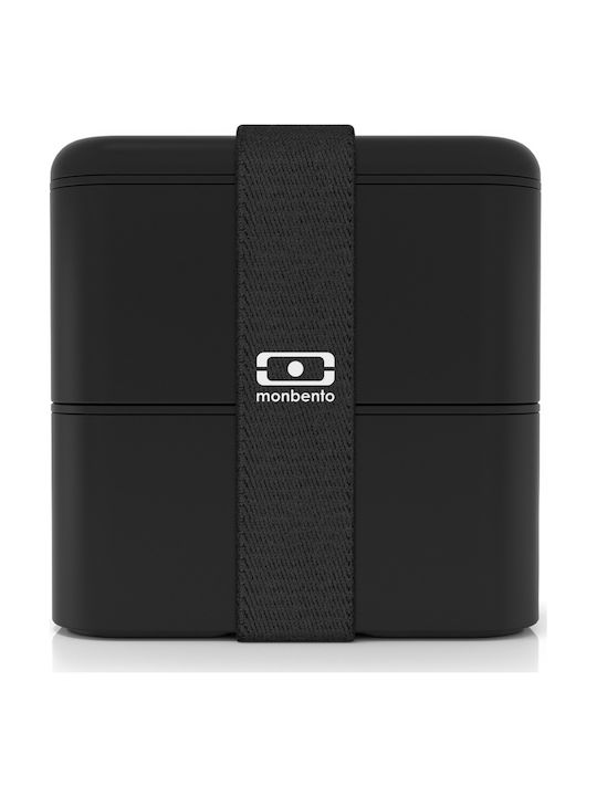 Monbento Bento Cutie pentru Mâncare Plastic Negru Potrivit pentru Cuptor cu Microunde 1700ml 1buc