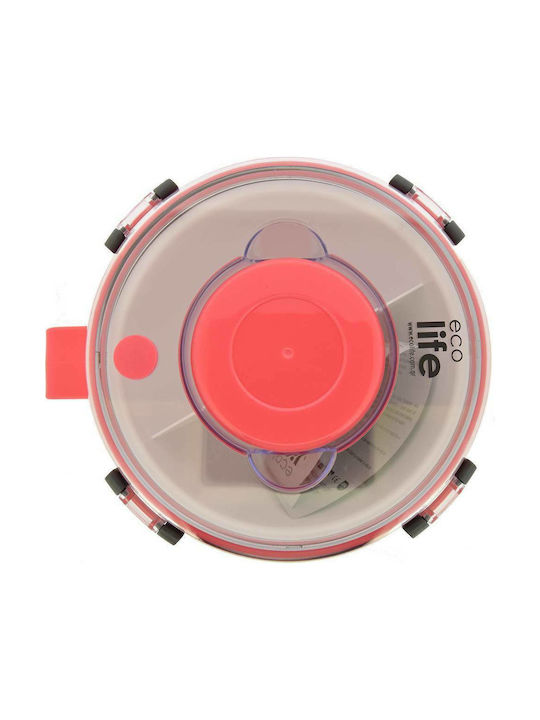 Ecolife Inox Thermo Lunch Box Double Wall Round Pink 850ml