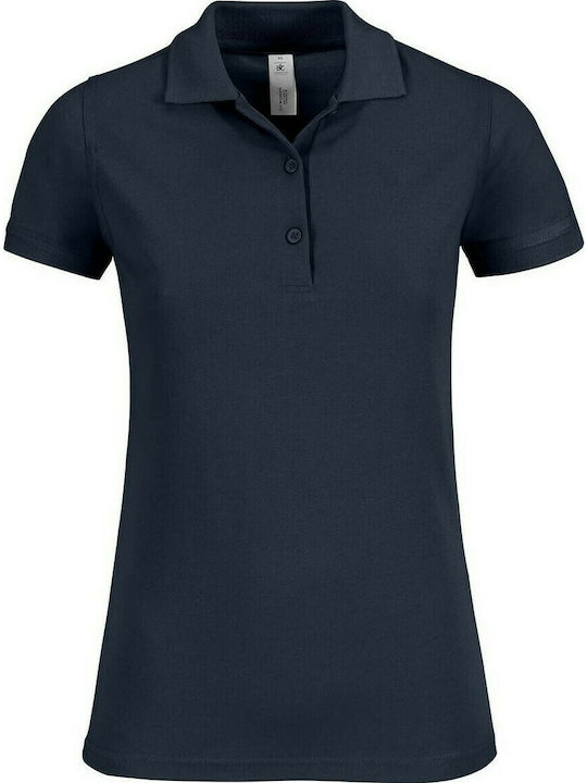 B&C Safran Timeless Women's Short Sleeve Promotional Blouse Navy