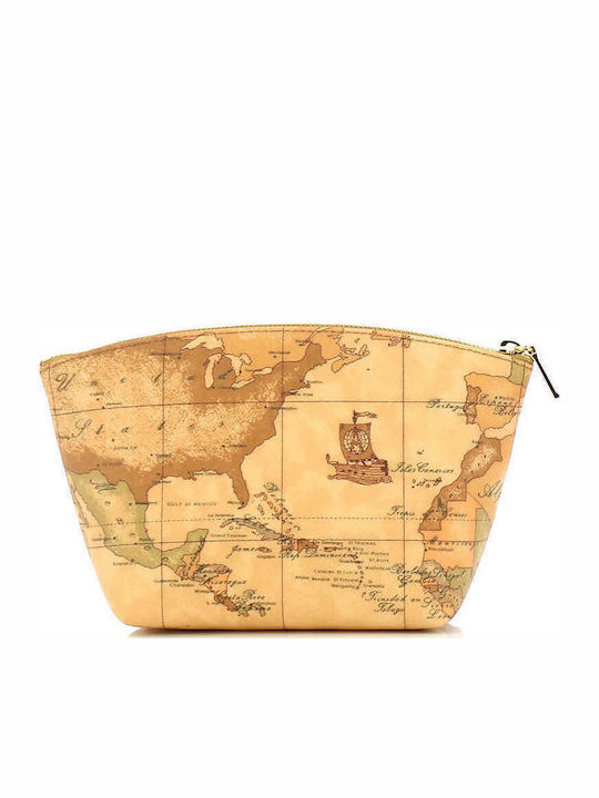Damen Necessaire in Tabac Braun Farbe 18cm